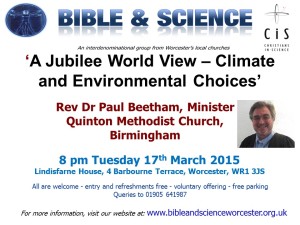 Rev Dr Paul Beetham Talk 17 March 2015